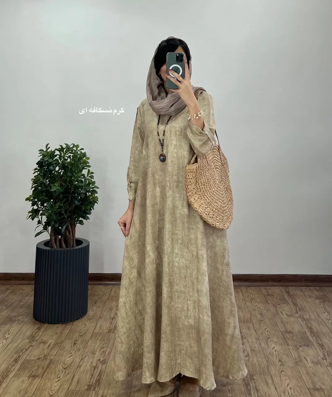 پیراهن مانتویی بلند سوپر کلوش فریال 2